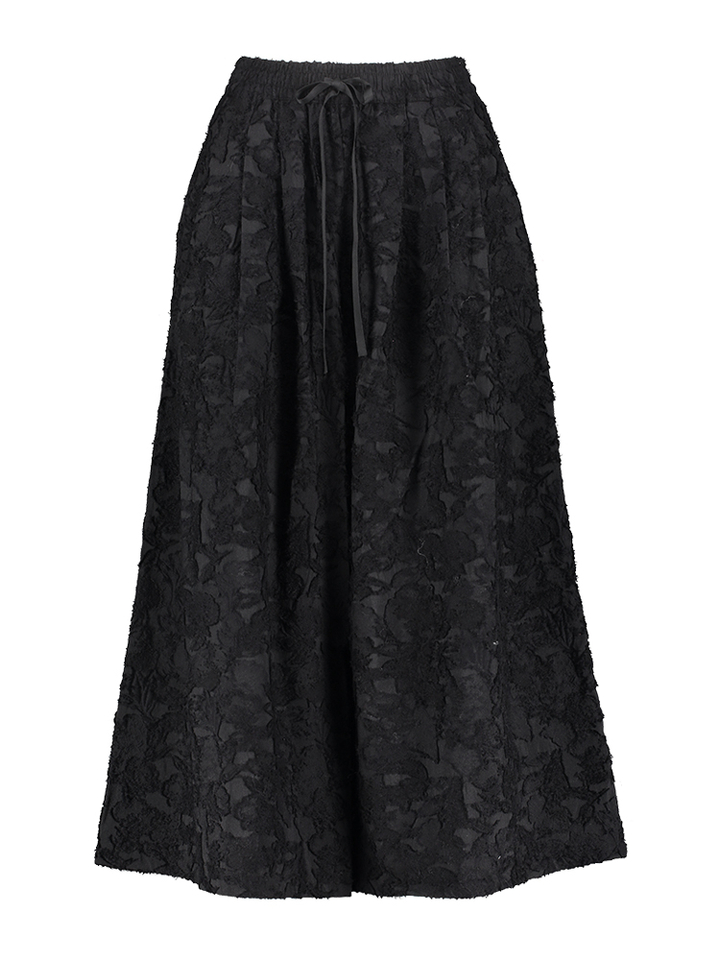 Zwarte wijde broek met print Psophia