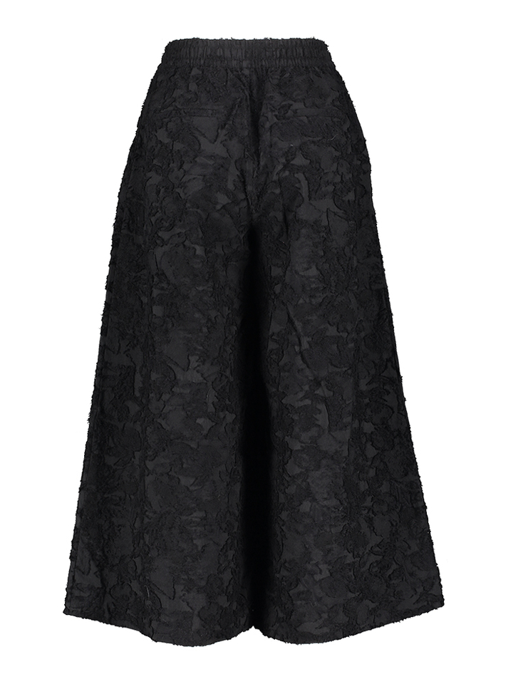 Zwarte wijde broek met print Psophia
