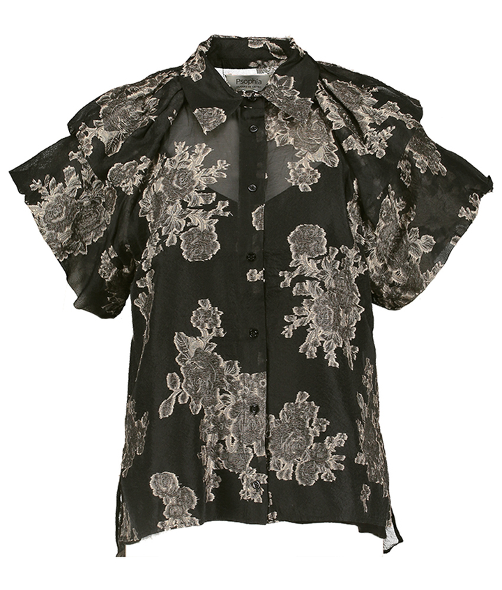 Bruine bloes met print Psophia