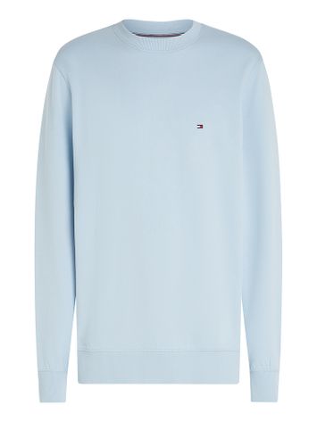 Lichtblauwe katoenen pull met ronde hals Tommy Hilfiger