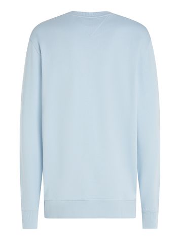 Lichtblauwe katoenen pull met ronde hals Tommy Hilfiger