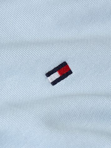 Lichtblauwe katoenen pull met ronde hals Tommy Hilfiger