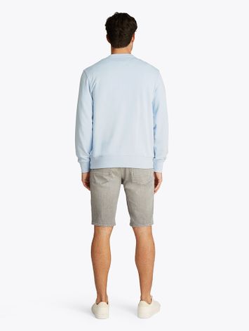 Lichtblauwe katoenen pull met ronde hals Tommy Hilfiger