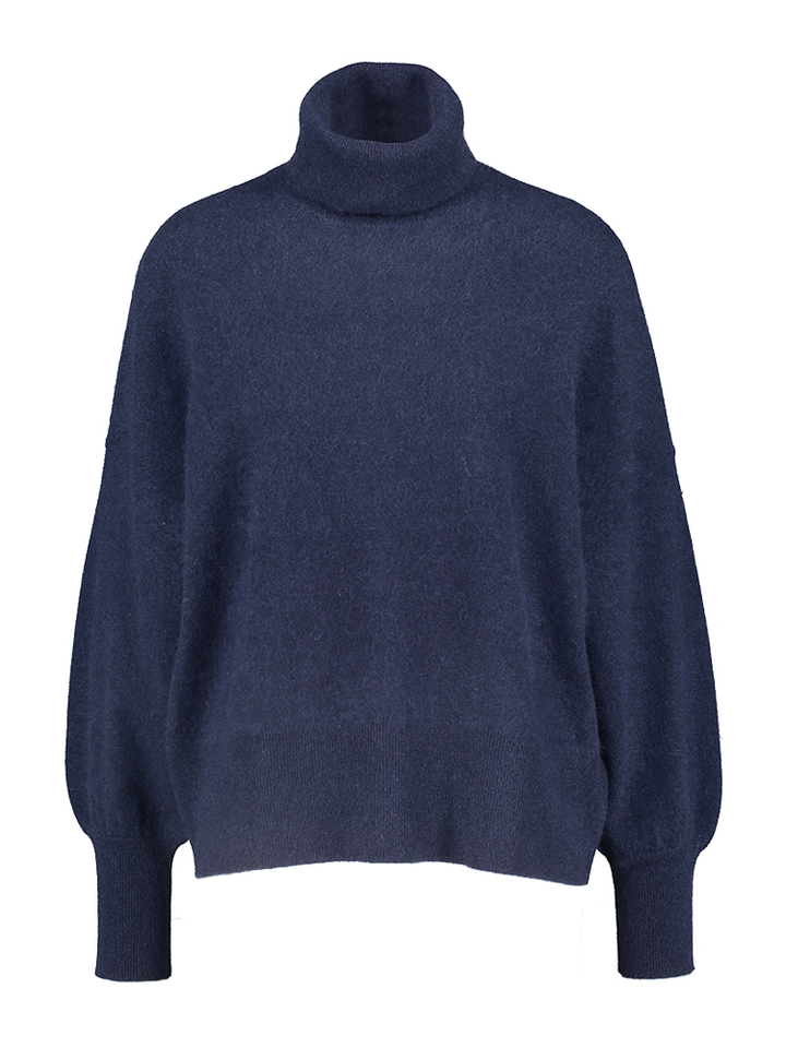 Blauwe wollen trui Mareine Les Tricots 