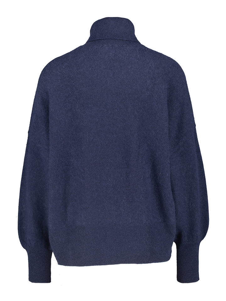 Blauwe wollen trui Mareine Les Tricots 