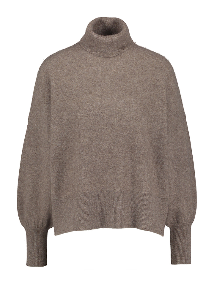 Taupe kleurige wollen trui Mareine Les Tricots