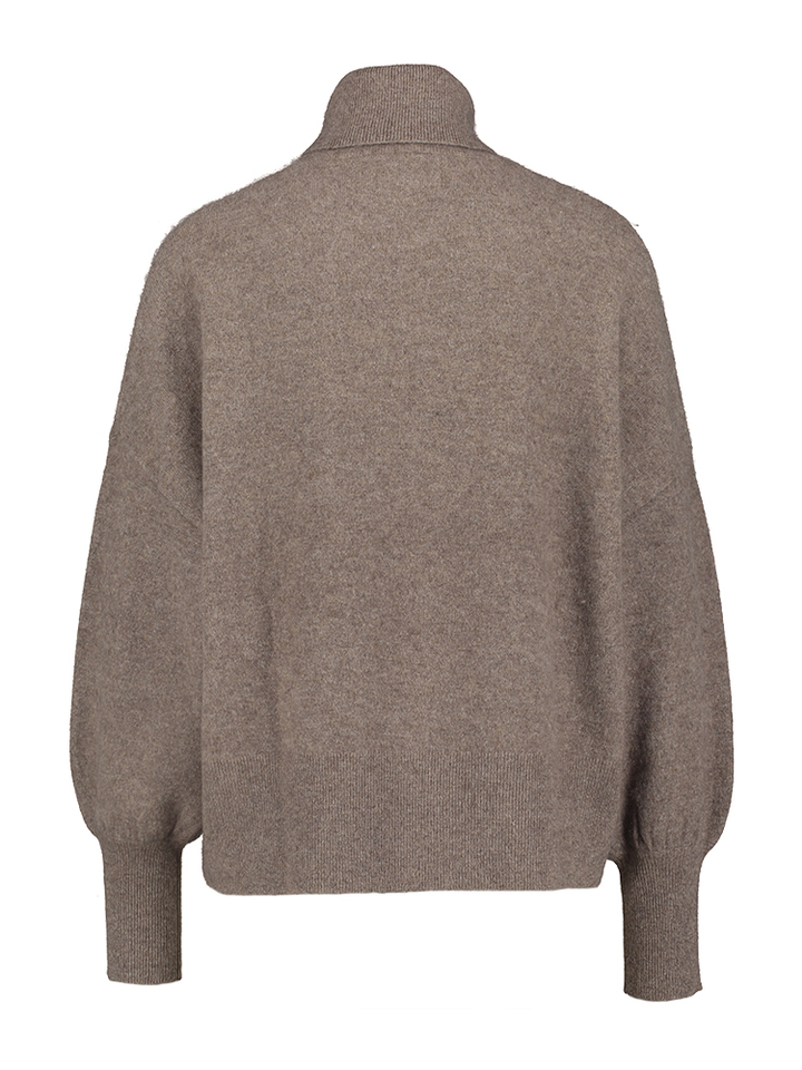 Taupe kleurige wollen trui Mareine Les Tricots