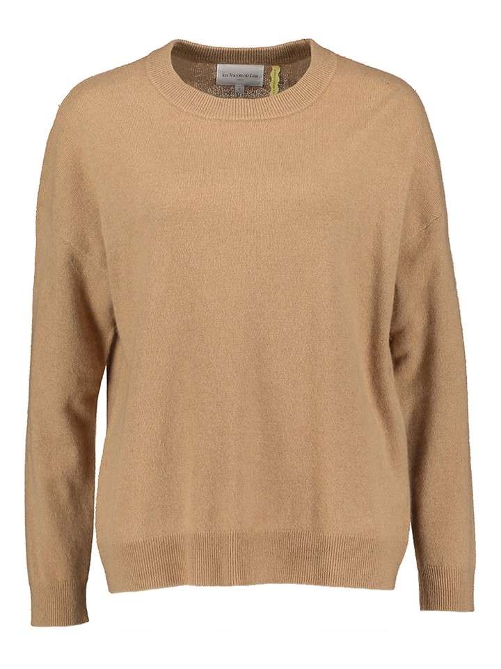 Camel kleurige wollen trui Marinette Les Tricots