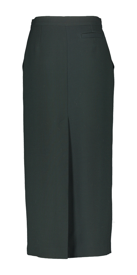 Groene lange rok met knopen en split Gaby Margaux Lonnberg 