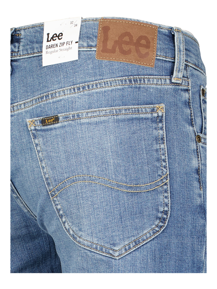 Blauwe regular straight fit jeans Daren Lee 