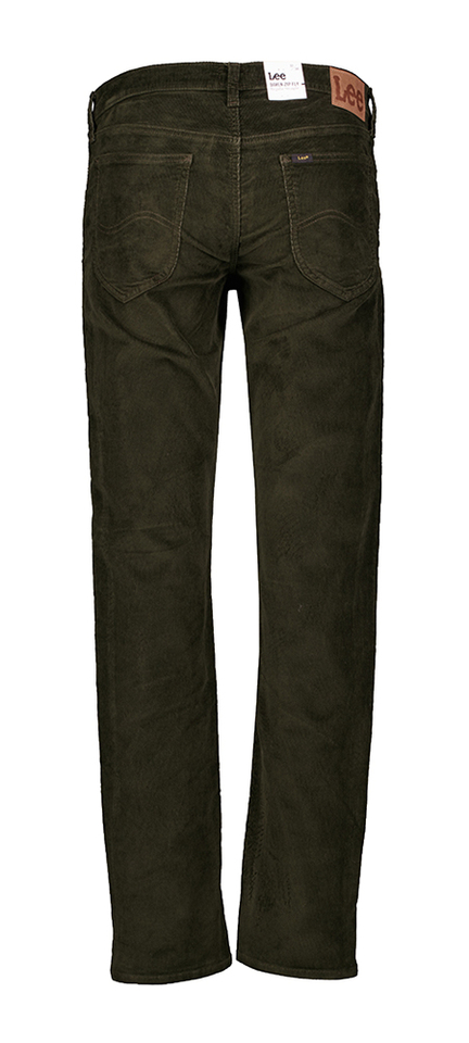 Groene straight fit in corduroy Lee