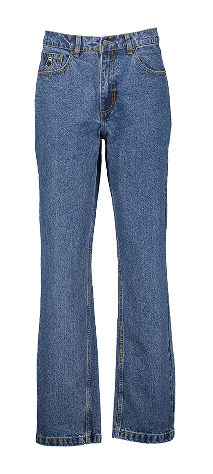 Blue washed denim straight fit jeans Nessie NNSN 