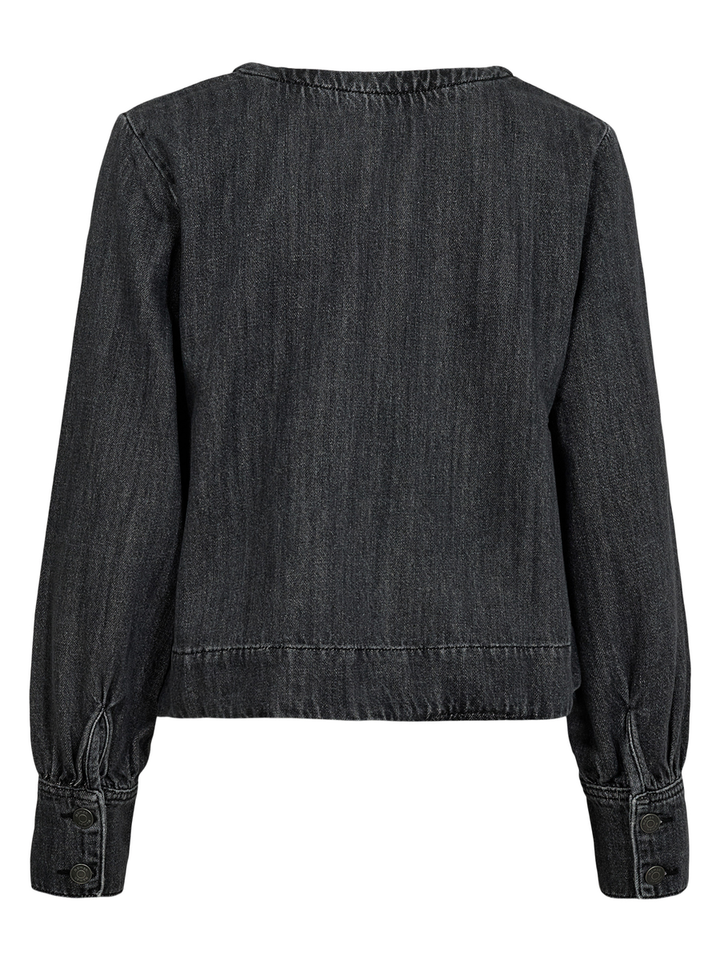 Grijze bloes in jeans Seoul Numph