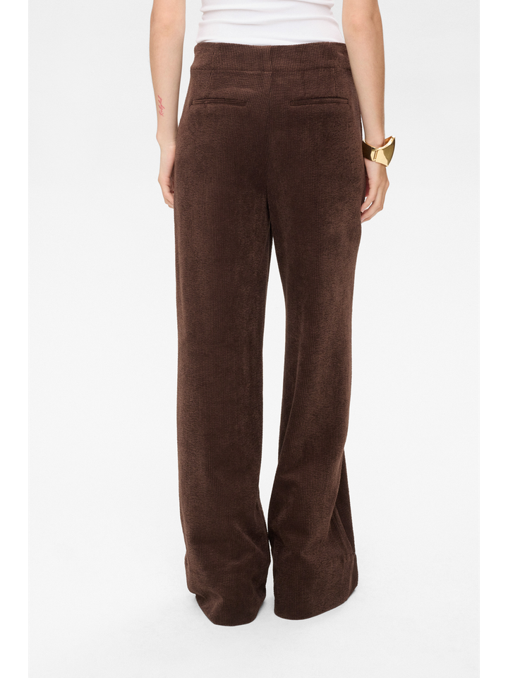 Bruine broek in ribfluweel Thea Pants Numph