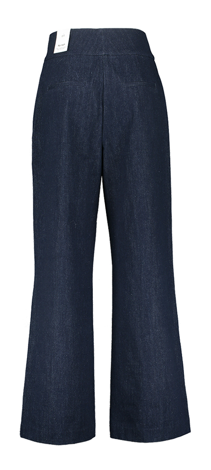 Donkerblauwe high rise wide leg jeans Bussy Numph
