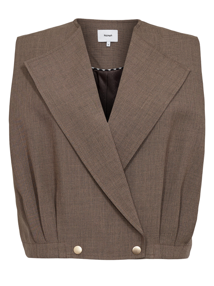 Beige mouwloze gilet Shelly Numph