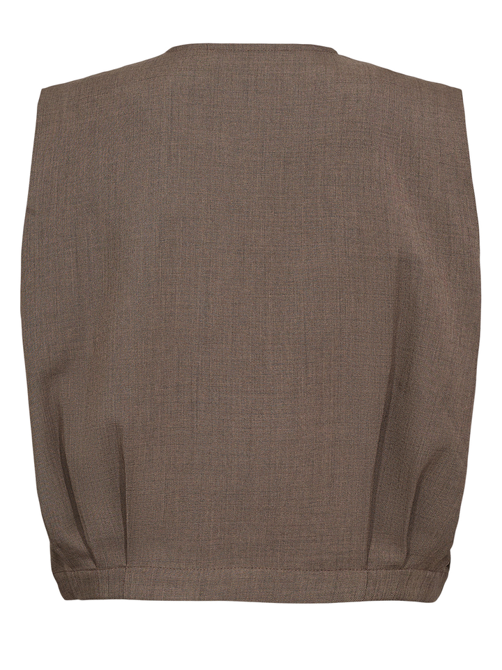 Beige mouwloze gilet Shelly Numph