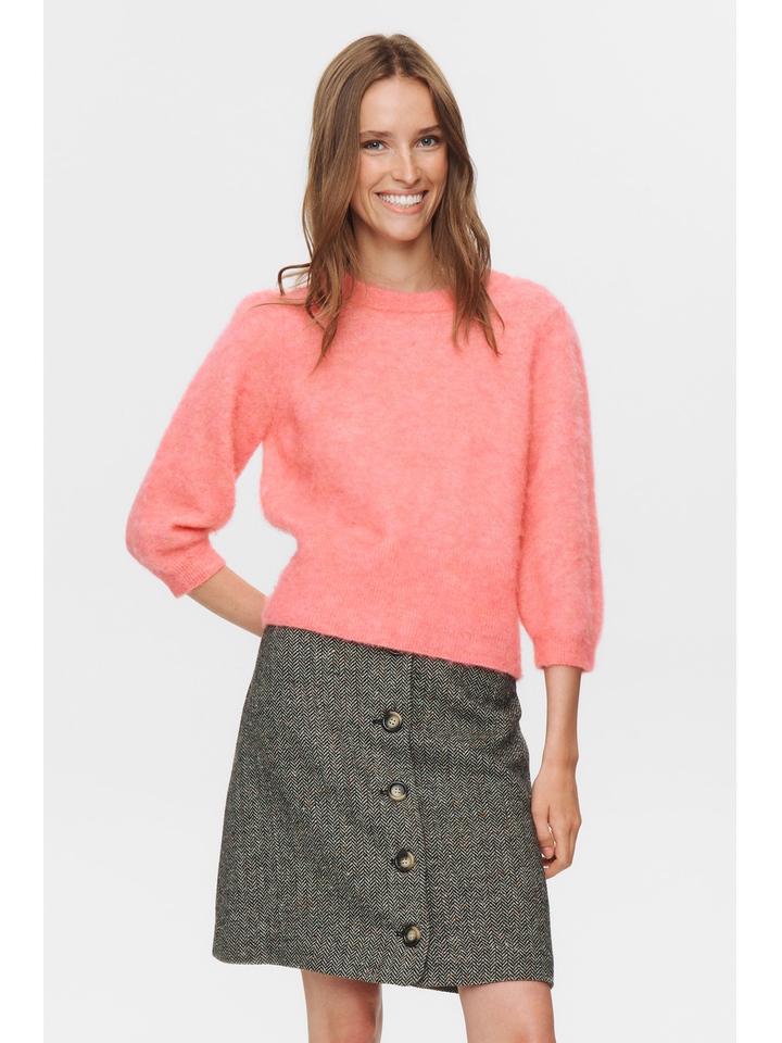 Roze trui met ronde hals Numph