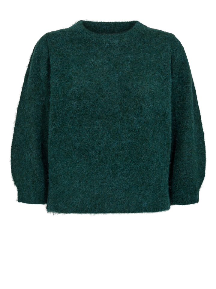 Groene trui met ronde hals Numph