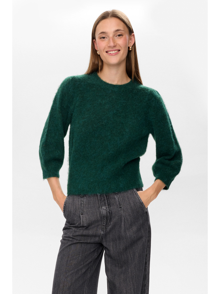 Groene trui met ronde hals Numph