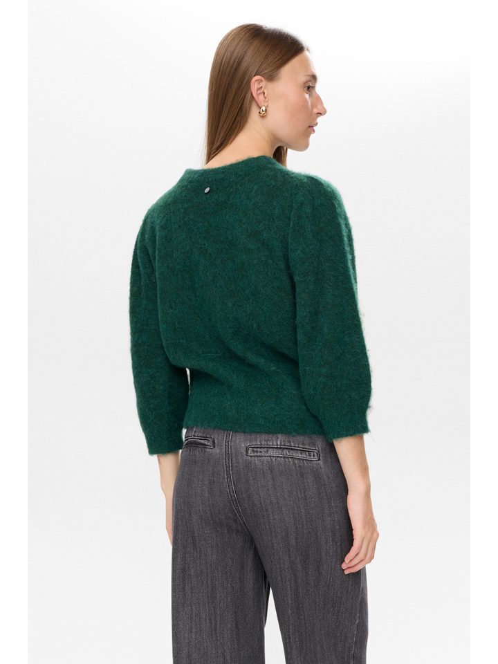 Groene trui met ronde hals Numph