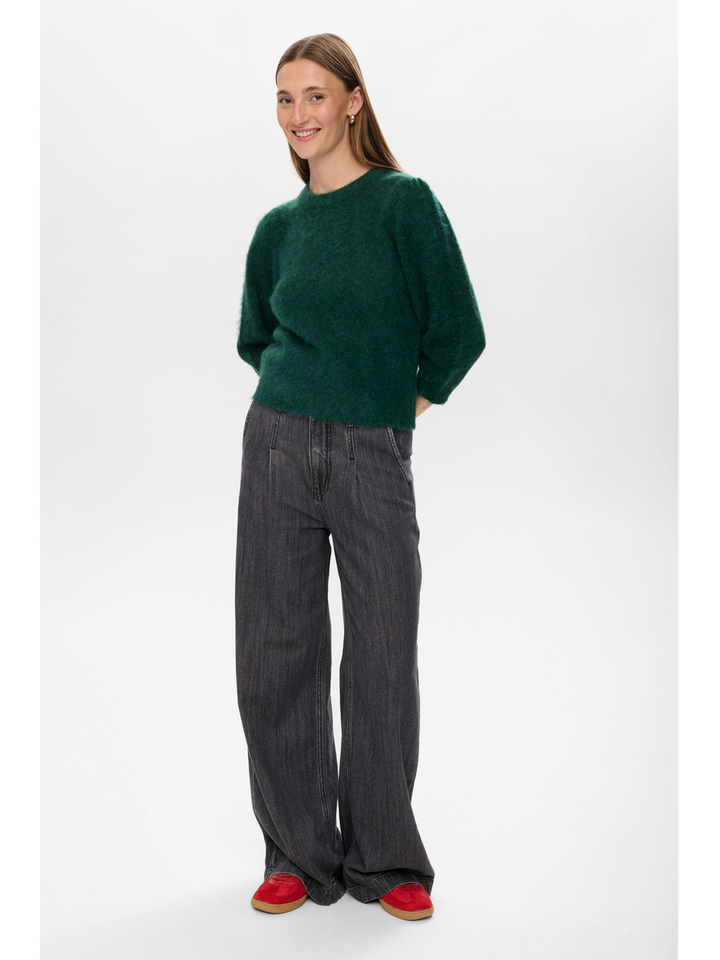Groene trui met ronde hals Numph