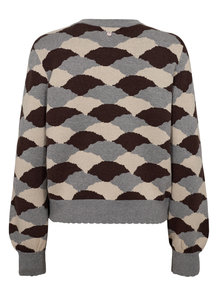 Multi-color trui met glitter detail Nu Lila Pullover Numph