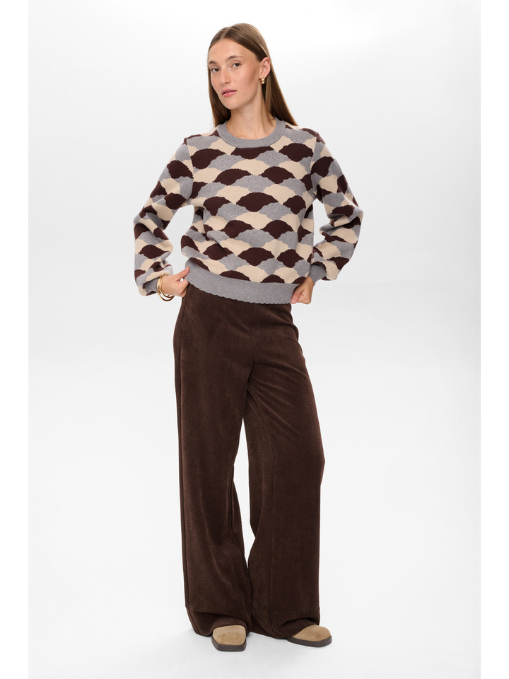 Multi-color trui met glitter detail Nu Lila Pullover Numph