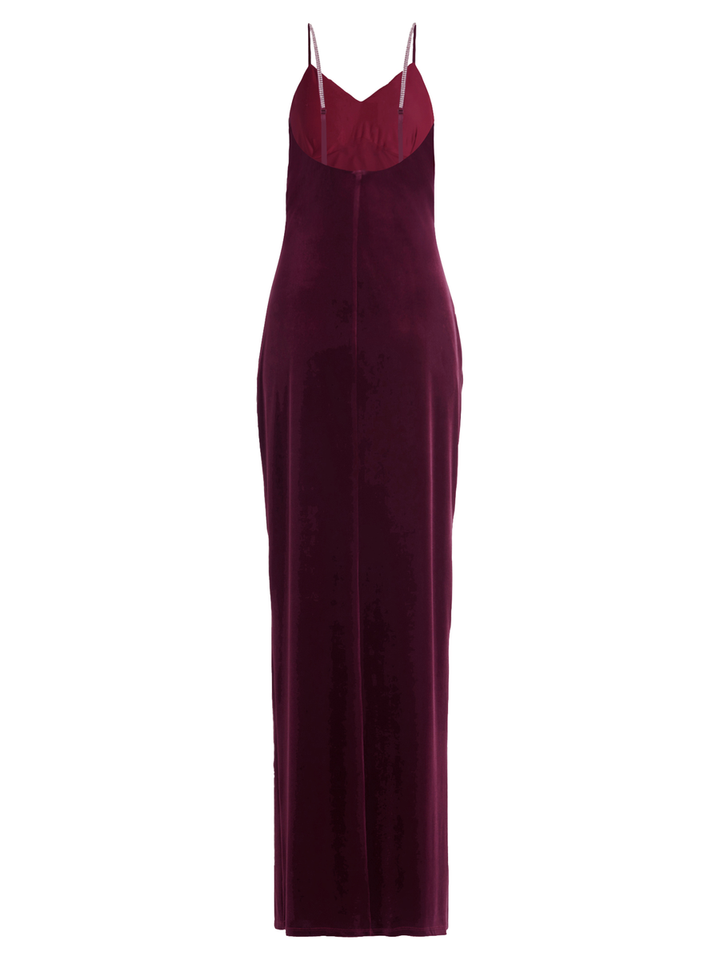 Bordeaux velvet kleed met glitter detail Vera Mont