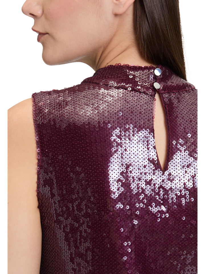 Bordeaux top in pailletten Vera Mont