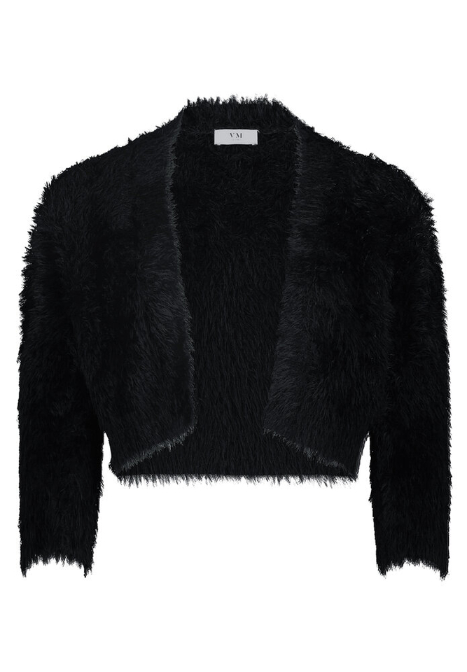 Zwarte fluffy bolero Vera Mont