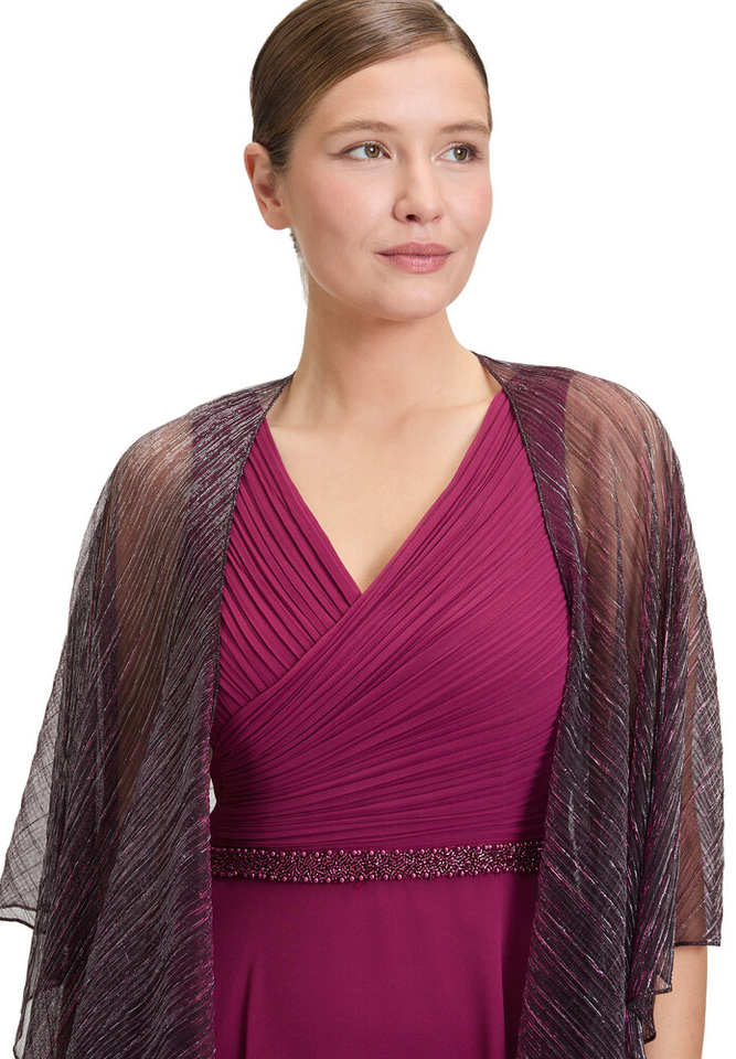 Bordeaux glittersjaal met sluiting