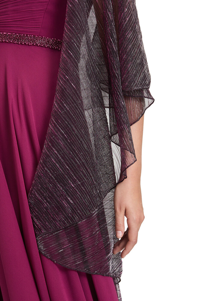 Bordeaux glittersjaal met sluiting