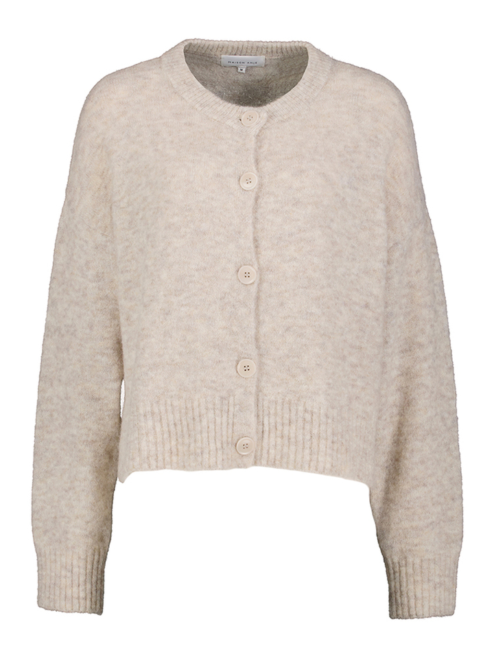 Beige gilet met knopen Bestana Maison Anje 