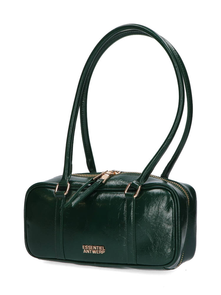 Donkergroene glanzende baguette-schoudertas Izodiac Essentiel
