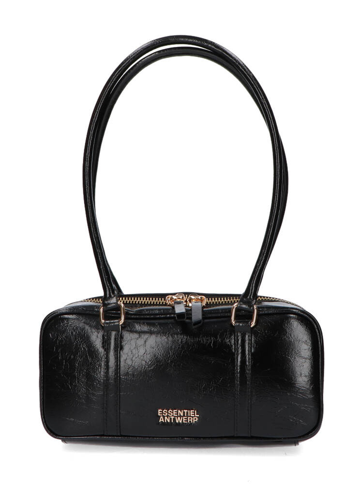 Zwarte glanzende baguette-schoudertas Izodiac Essentiel