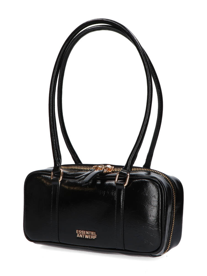Zwarte glanzende baguette-schoudertas Izodiac Essentiel