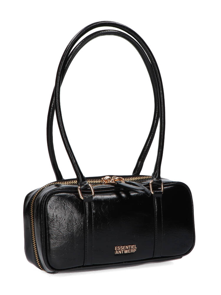 Zwarte glanzende baguette-schoudertas Izodiac Essentiel