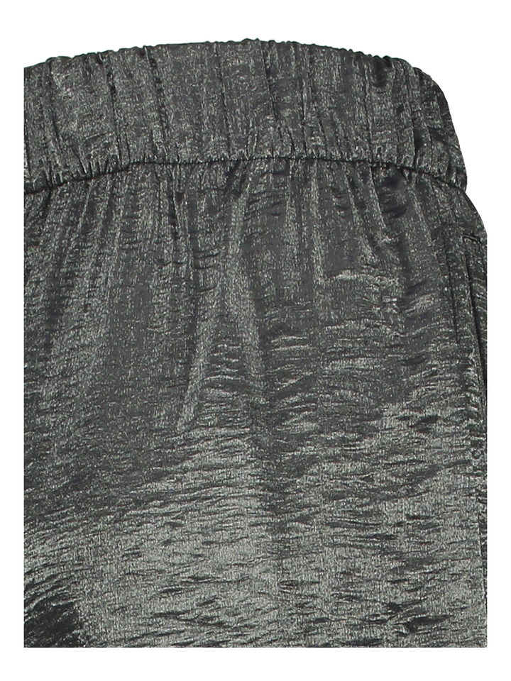 Grijze glanzende wijde broek met elastiek Benji Metallic By-Bar