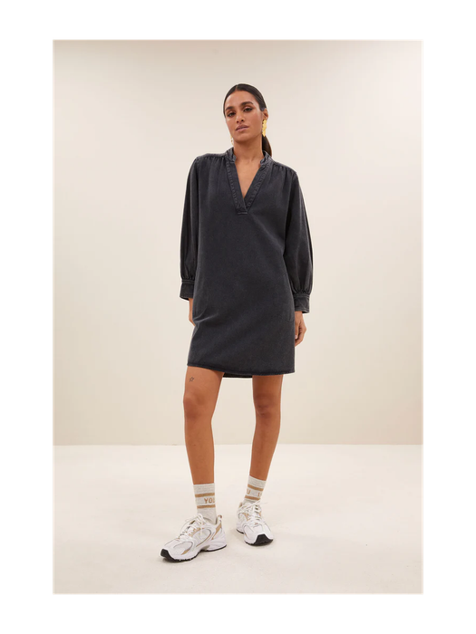 Zwarte jeansjurk Jina Dress By-Bar