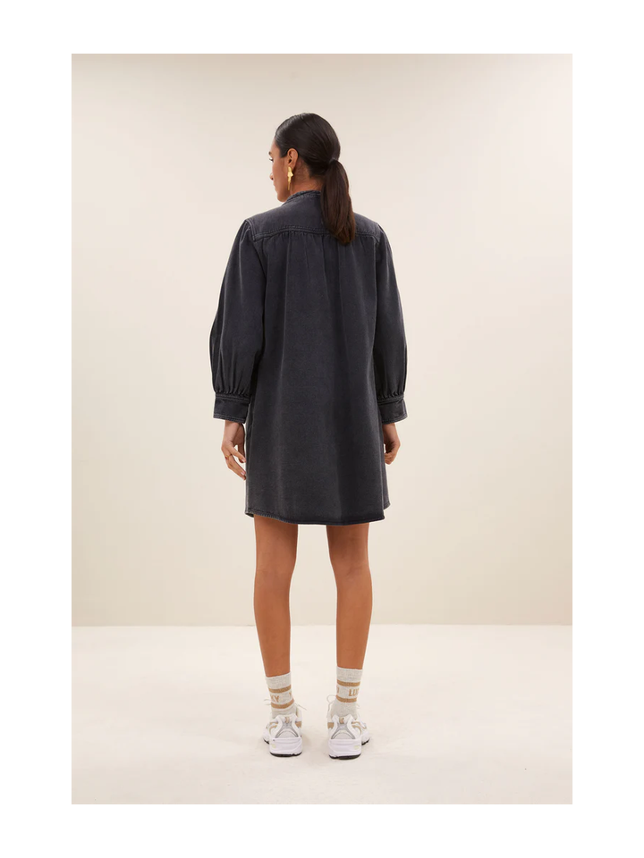 Zwarte jeansjurk Jina Dress By-Bar 