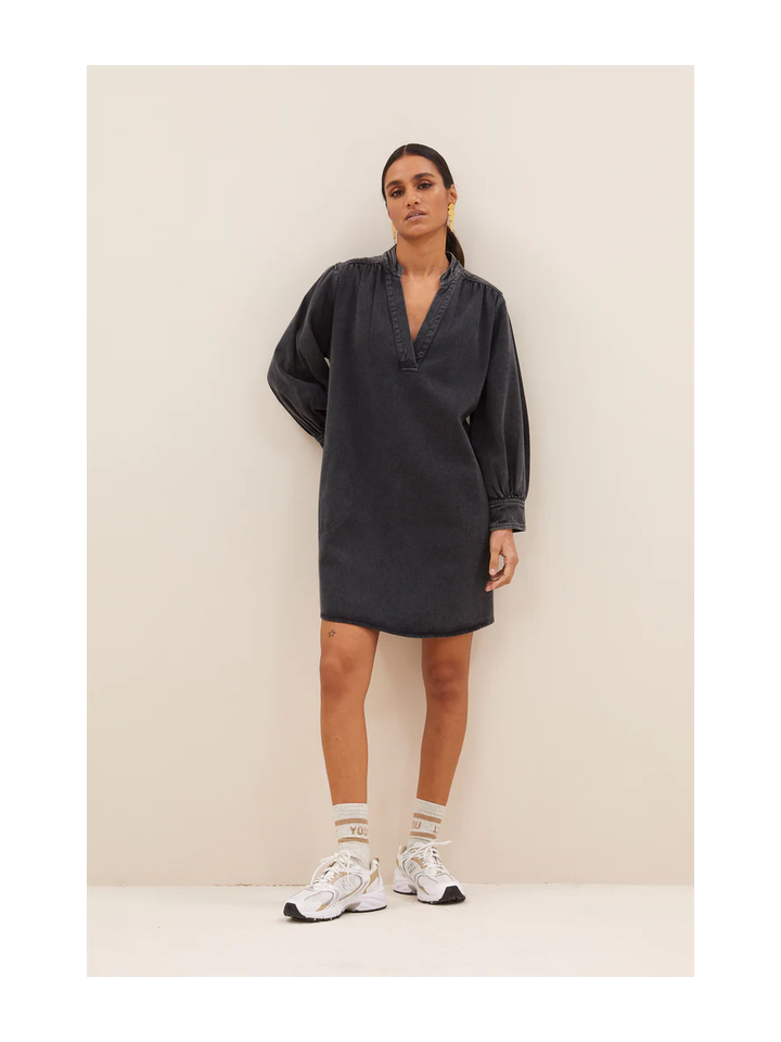 Zwarte jeansjurk Jina Dress By-Bar 