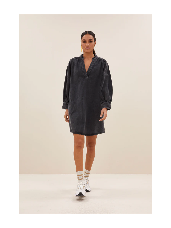 Zwarte jeansjurk Jina Dress By-Bar 