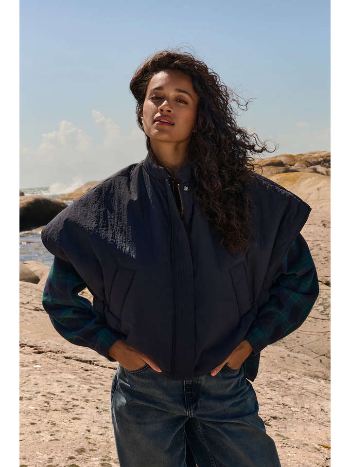 Blauwe bodywarmer Oscar By-Bar 