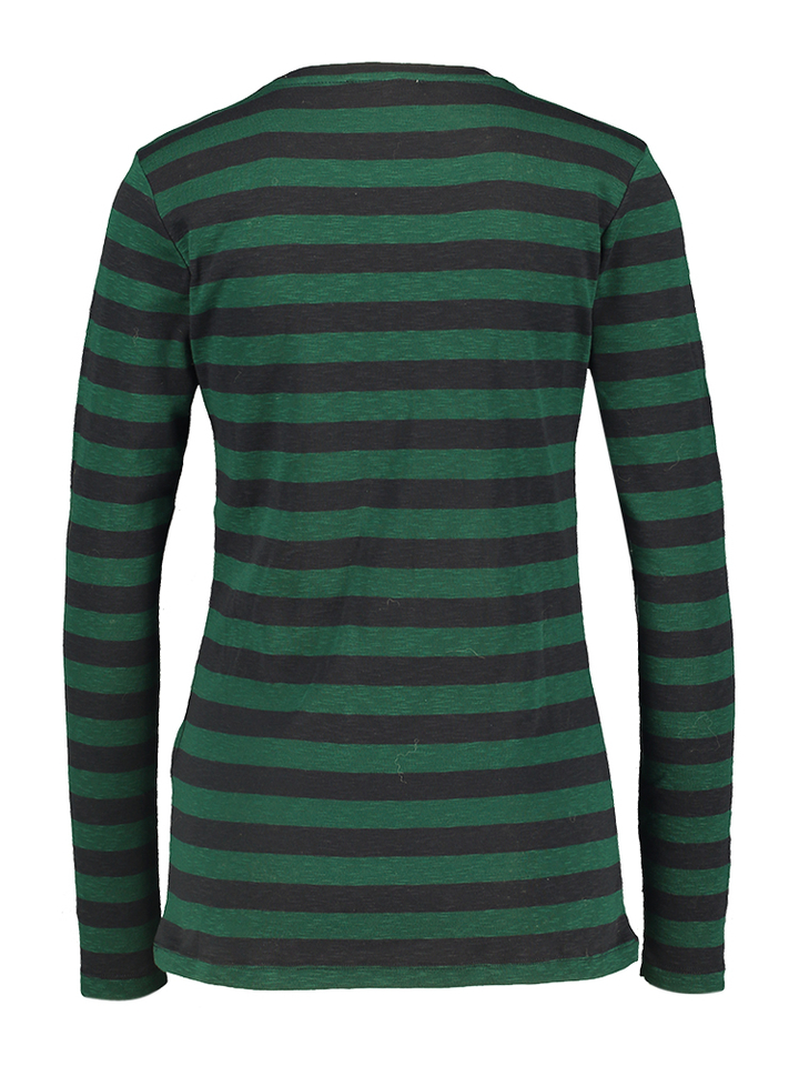 Blauw groen gestreepte t-shirt Basic Big Stripe
