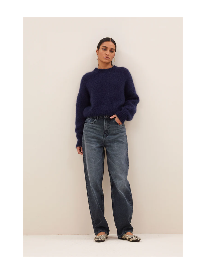 Blauwe loose fit jeans Lew dark denim By -Bar 