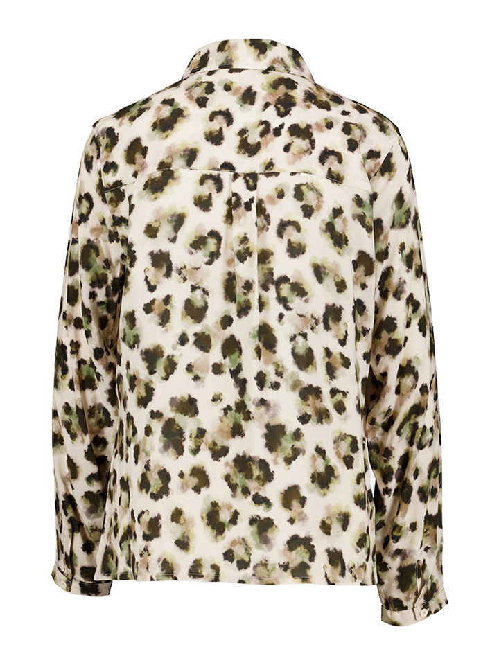 Beige/Groene bleos in dierenprint Signe Nature 