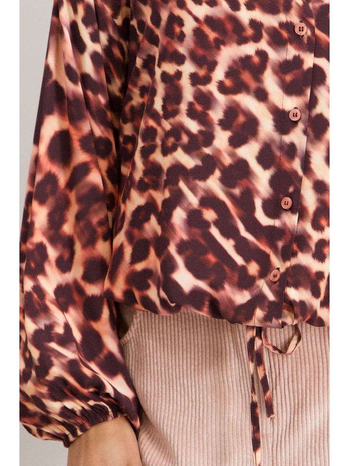 Roze bloes in dierenprint Signe Nature