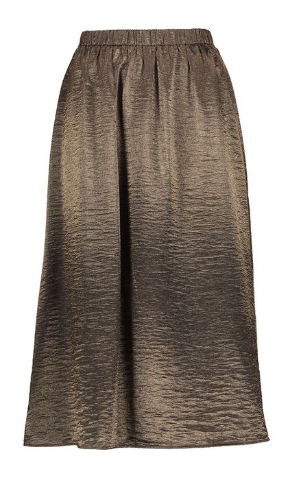 Bruine halflange rok met elastiek Signe Nature