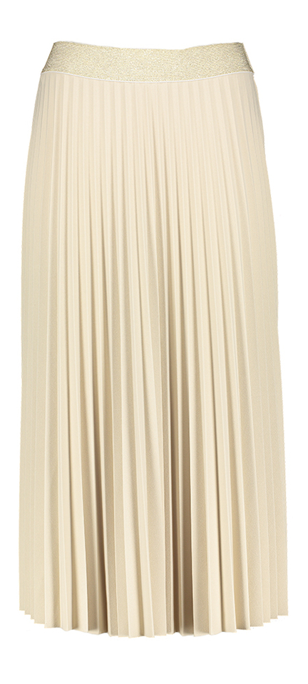 Ecru plooirok met elastiek Signe Nature